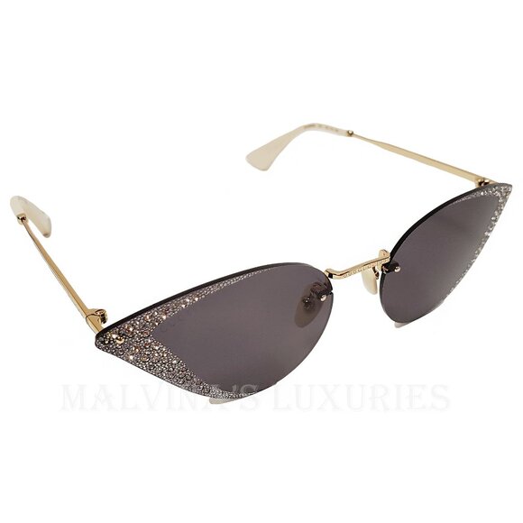 GUCCI SUNGLASSES GG0898S HOLLYWOOD FOREVER CRYSTAL CAT EYE ACETATE $1,200 - Picture 6 of 14